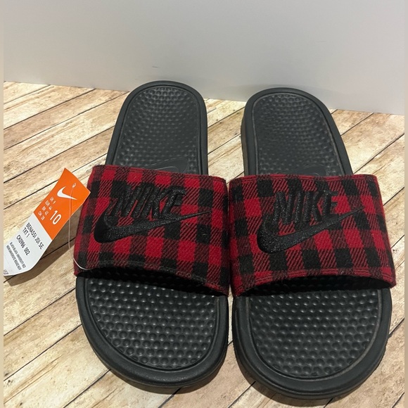 Nike benassi plaid slides - Picture 2 of 7